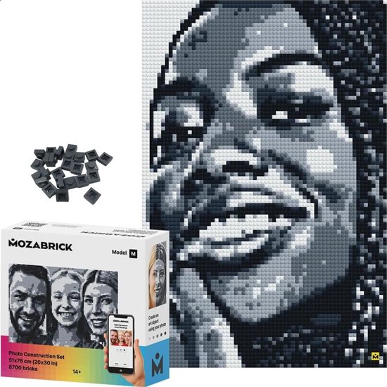 Mozabrick Model M Foto Puzzel Mozaiek Art | Diamond painting fotolijst | Educatief Speelgoed | Bouwpakketten volwassenen met schilderen op nummer | Canvas muurdecoratie schilderij | Compatible met lego | Decoratie Woonkamer | Gepersonaliseerd Cadeau