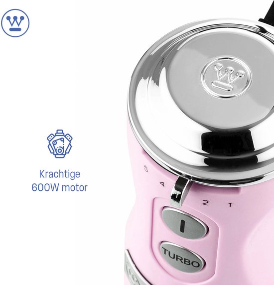Westinghouse - Retro Serie - Staafmixer Roze - 600W van Westin — afbeelding 4