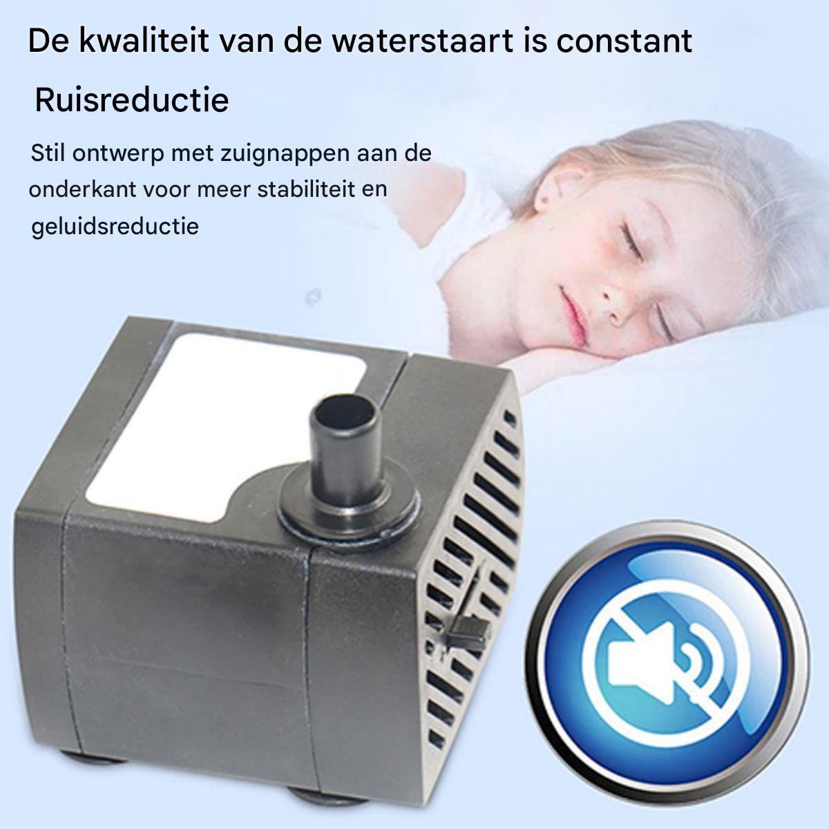 Mini Aquarium Waterpomp - Vijverpomp - Dompelpomp - Met 4 Kleuren LED-verlichting - Geschikt voor Fonteinen, Rotstuinen, Aquariumvijvers - Maximale Opvoerhoogte 0,85 m - 350 L/u – foto 3