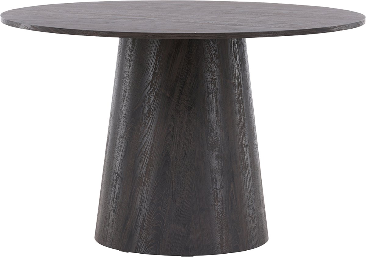 Nest living Trude Houten Eettafel Donkerbruin - Ronde - Hout - Eetkamertafel - Mokka kleur - Ø 120 cm