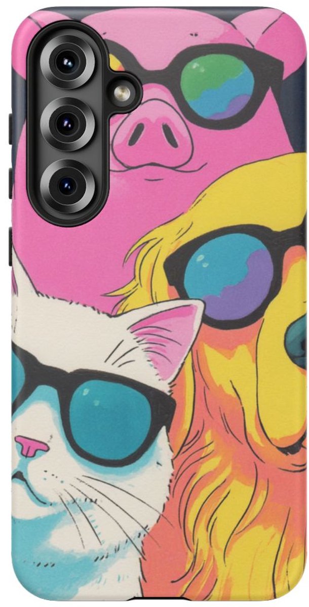 Coole Dieren met Zonnebrillen – Telefoonhoesje Geschikt voor Galaxy S25 Plus