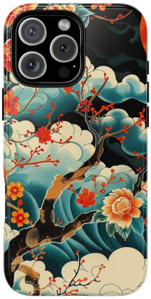 Bloemrijke Tak onder de Maan – Telefoonhoesje Geschikt voor iPhone 16 Pro Max