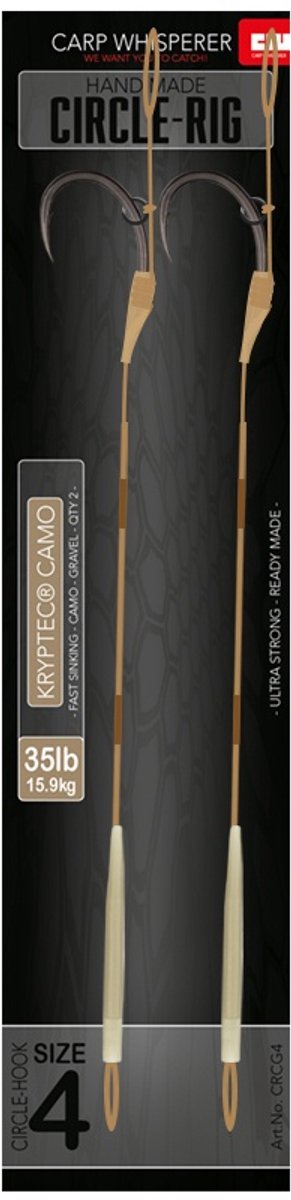 Carp Whisperer - Circle Rig - Haak maat: 6 - 2 stuks - Gravel