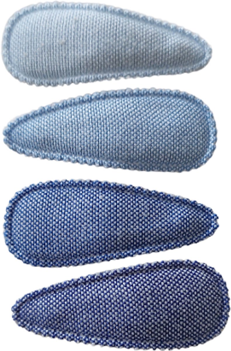 Baby haarspeldjes met stof - denim