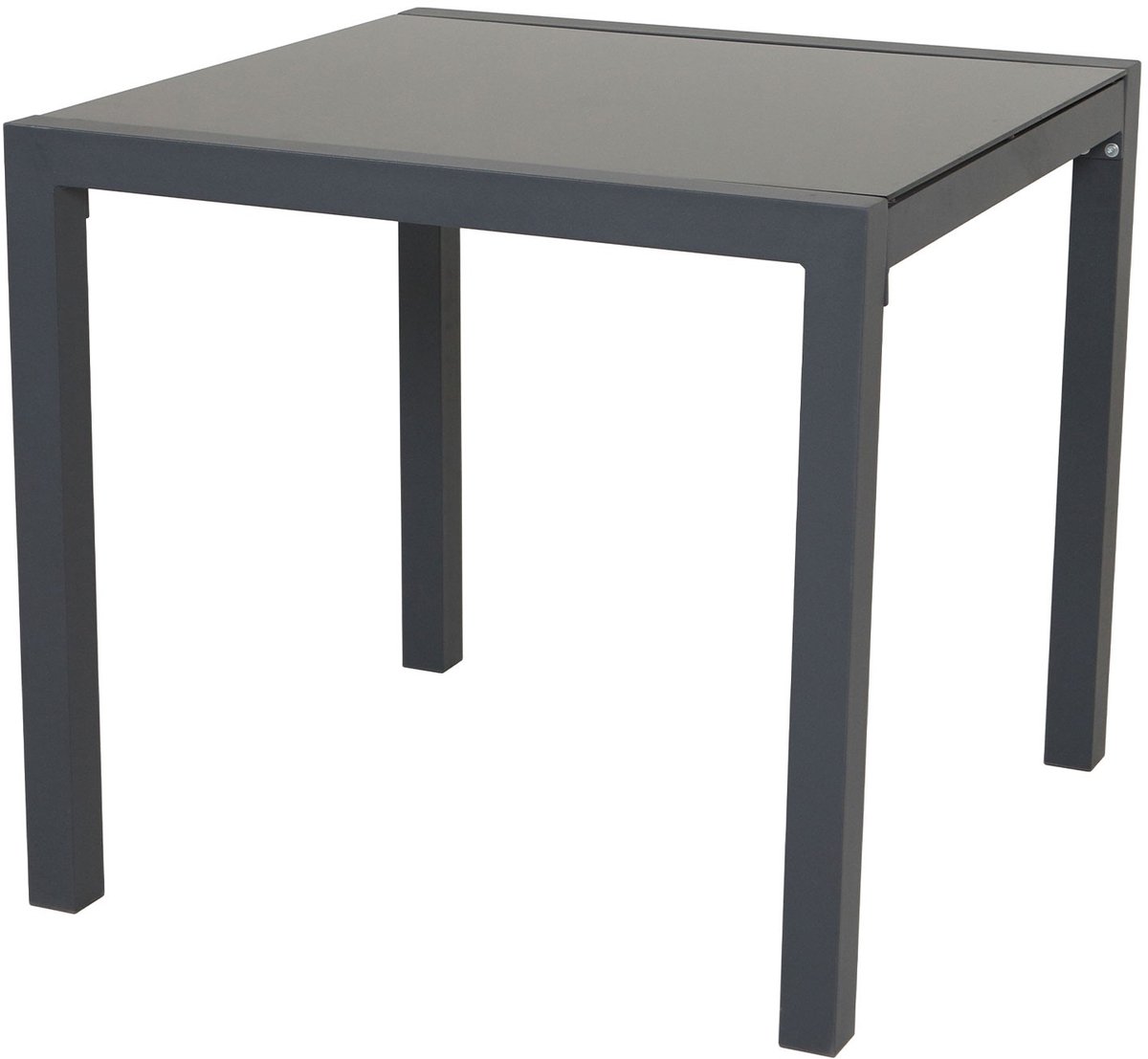 SVITA Aluminium tuintafel - met glazen blad Balkontafel tuinmeubelen Grijs