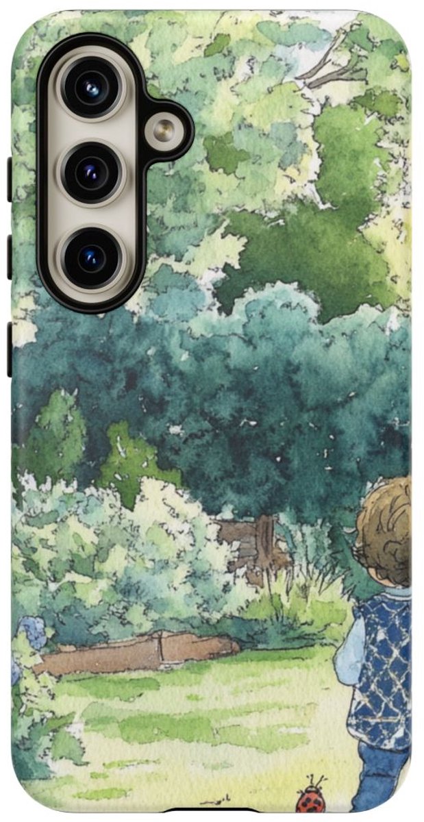 Kind in Watertuin Aquarel – Telefoonhoesje Geschikt voor Galaxy S24