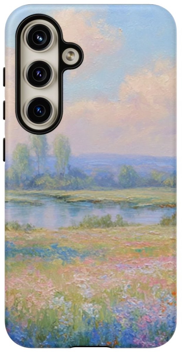 Lentelandschap met Kersenbloesem – Telefoonhoesje Geschikt voor Galaxy S24