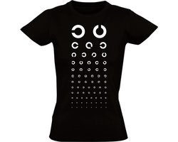Oogmeting Dames T-shirt - opticien - oogtest - bril - shirt