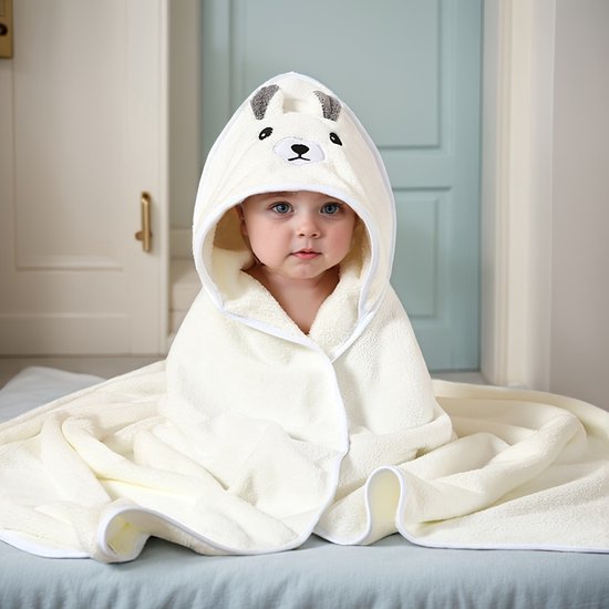 Serviette de bain à capuche pour enfants – Serviette Bébé en velours corail doux – Super absorbante – Pour nouveau-nés et tout-petits – Motif dessin animé – Cadeau pour Halloween, Noël et les Fête