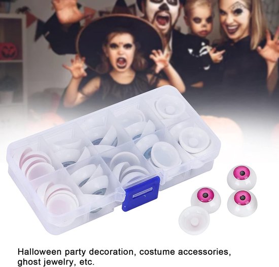 Halfronde Acryl Pop Beer - Ambachtelijke Plastic Ogen - Realistische Acryl Ogen voor Halloween Rekwisieten - Kleurrijke DIY Beer Ambachten Materialen voor Doe-het-poppen (20MM40 een doos) — afbeelding 4