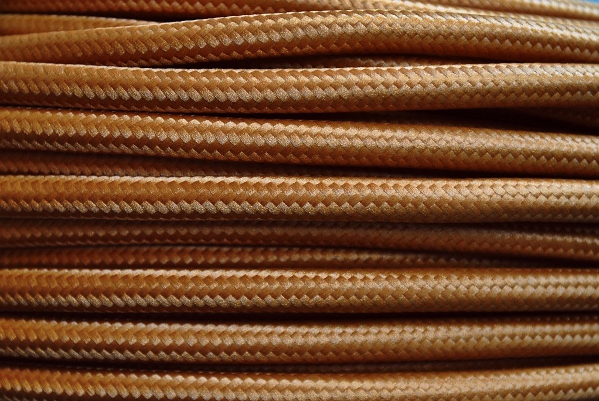 Textielstroomkabel 3x0,75mm² Engels Goud