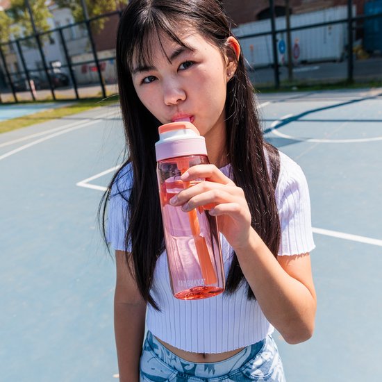Kambukka Lagoon waterfles 750ml - Mango Tango met geïntegreerd rietje - 100% lekvrij