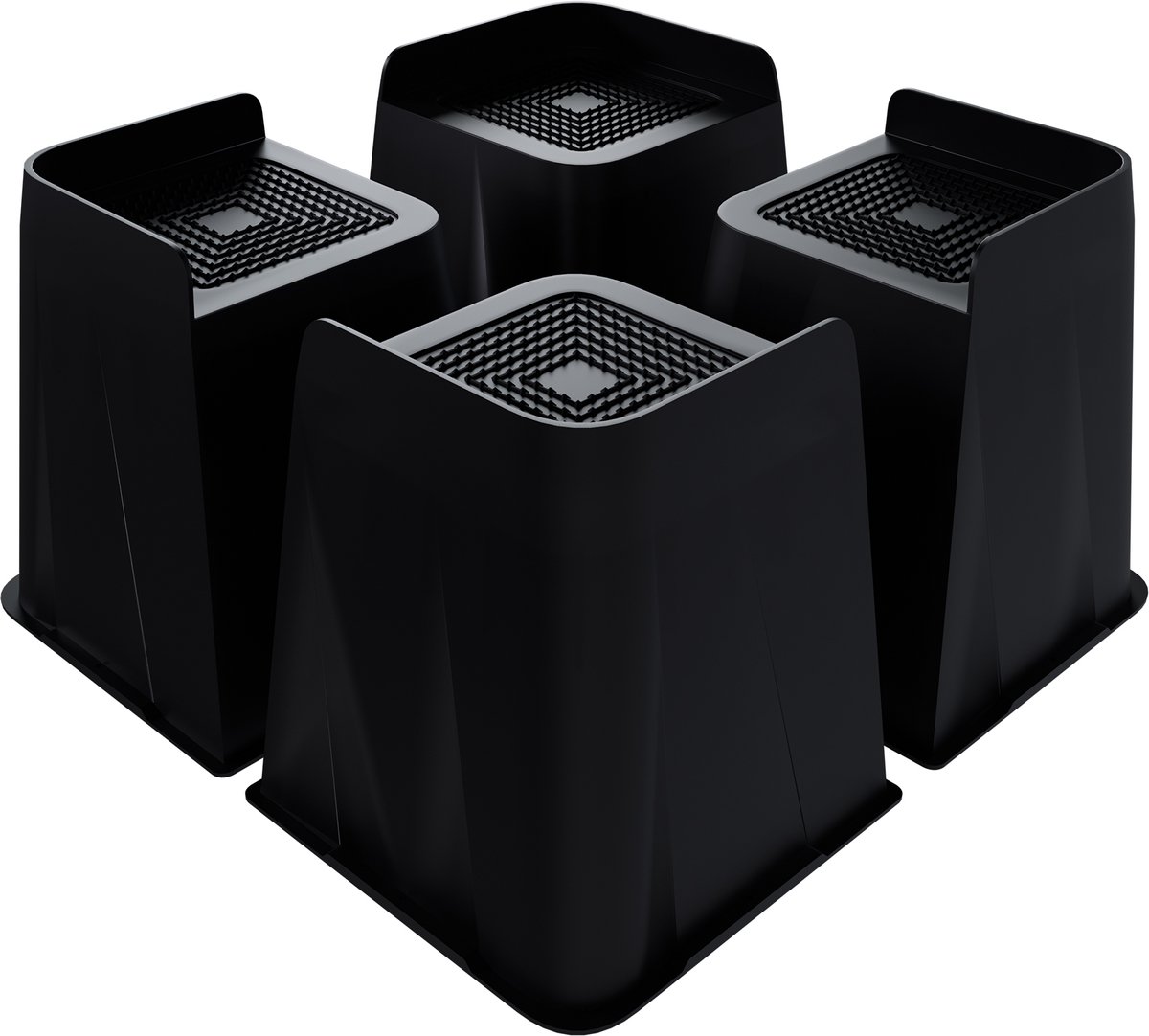 NAIZY Meubelverhogers - Bedverhogers 15 cm - Antislip - Zwart