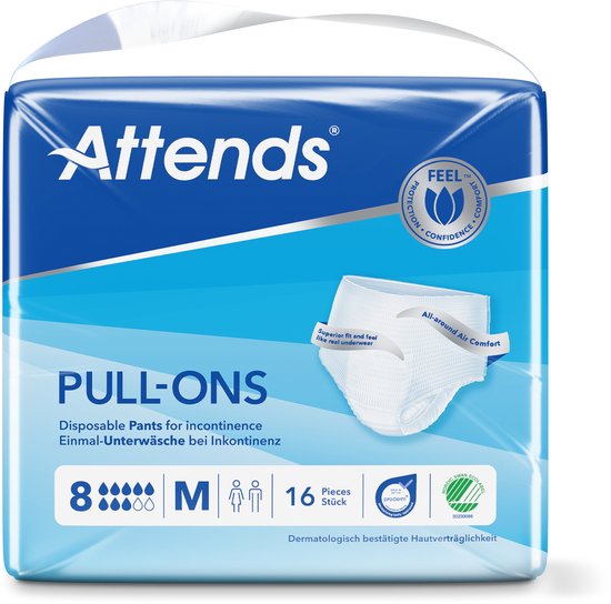 PULL-ONS 8 M - 16 st - incontinentiebroekjes