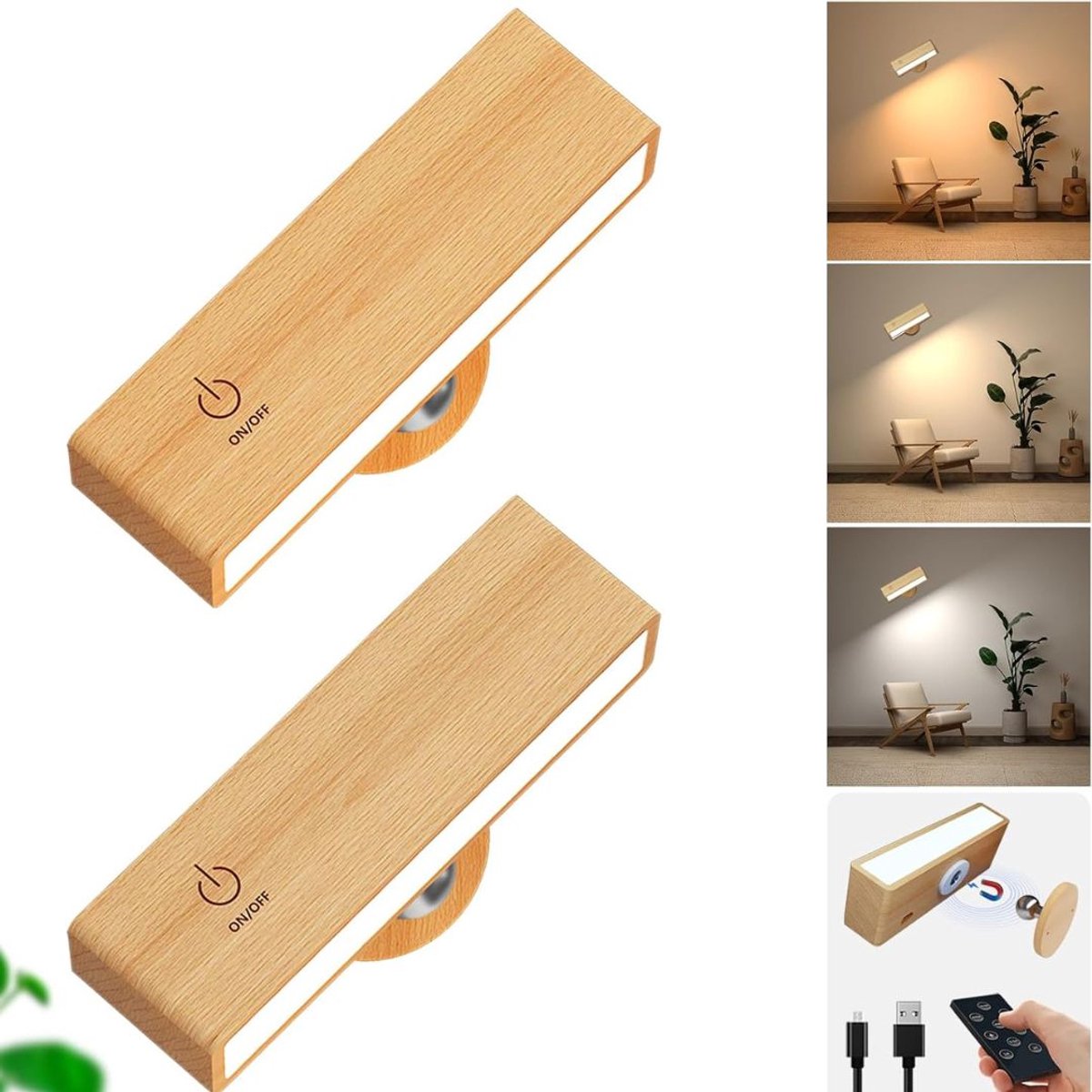 CLGP® Oplaadbare Wandlamp Binnen - Wandlampen Buiten