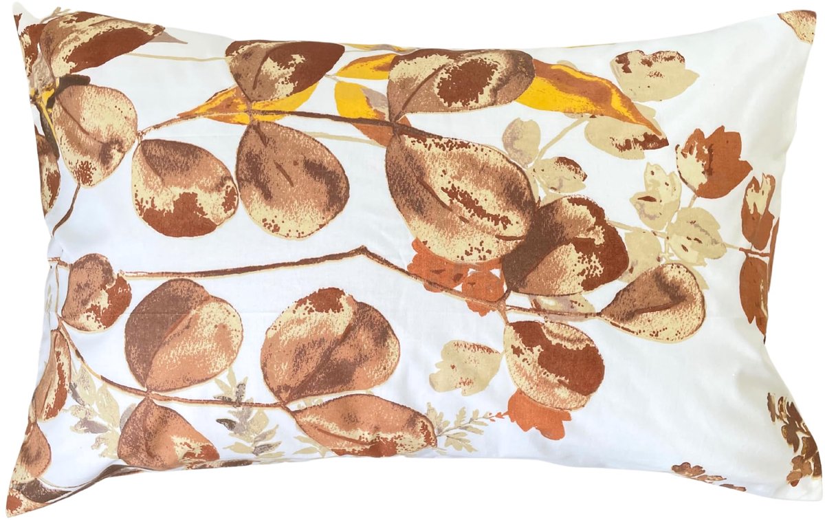 Ibenzoa Katoenen Kussensloop 40 x 60 cm met Ritssluiting voor Comfortabel Slapen en Stijlvolle Slaapkamerdecoratie Bruin