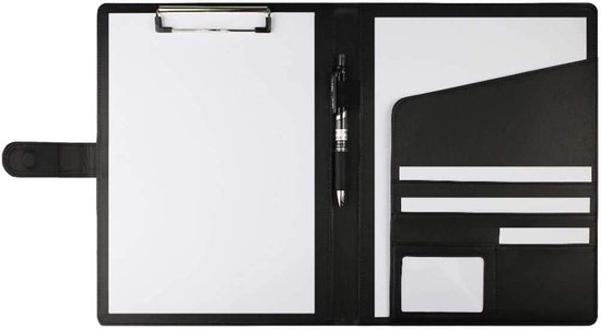 H&S Document Portfolio A4 Map - Kunstleer Conferentiemap met Rie, Klembord, Portefeuille, & Legal Schrijfblok