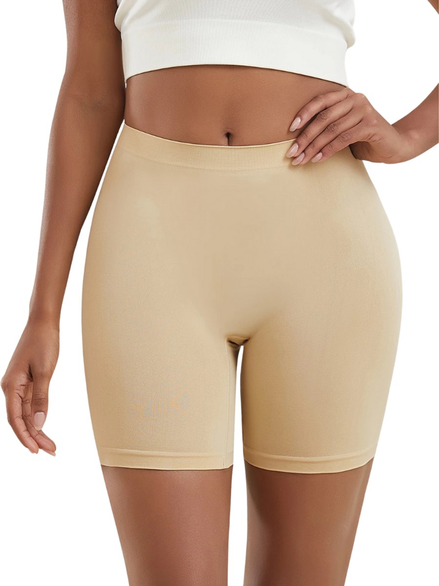 Nivard Biker Short Dames Korte Legging Lange Onderbroek Bikershort Met Pijpjes Creme