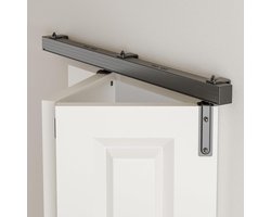Allecto Plus - Bi-Folding Schuifdeur Hardware Kit voor 2 Deuren - Muurmontage - Soepel en Stil - Eenvoudig te Installeren - Voor Dubbele Deuren tot 23-1/2
