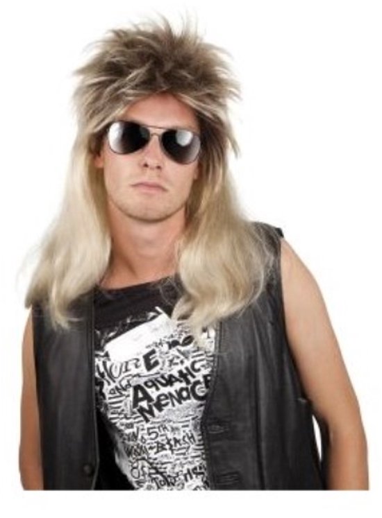 Boland - Pruik Ryan Blond - Laagjes - Lang - Mannen - Rocker - Rock & Roll- 80's & 90's - Punk - Aso