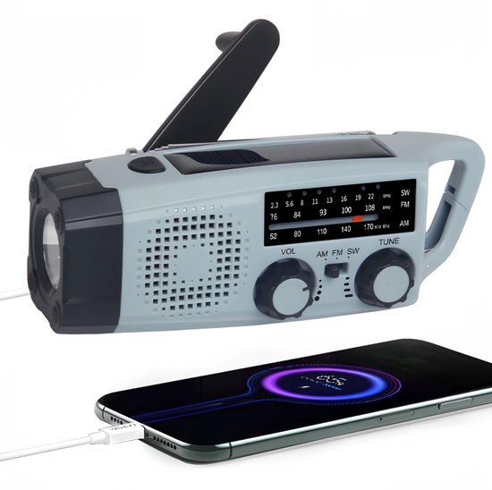 FM AM SW Radio Zonne-Opladen Noodradio's Ontvanger Handzwengel Bluetooth 5.2 Ondersteuning TF USB Willekeurige Kleuren kopen vanaf een prijs van 37