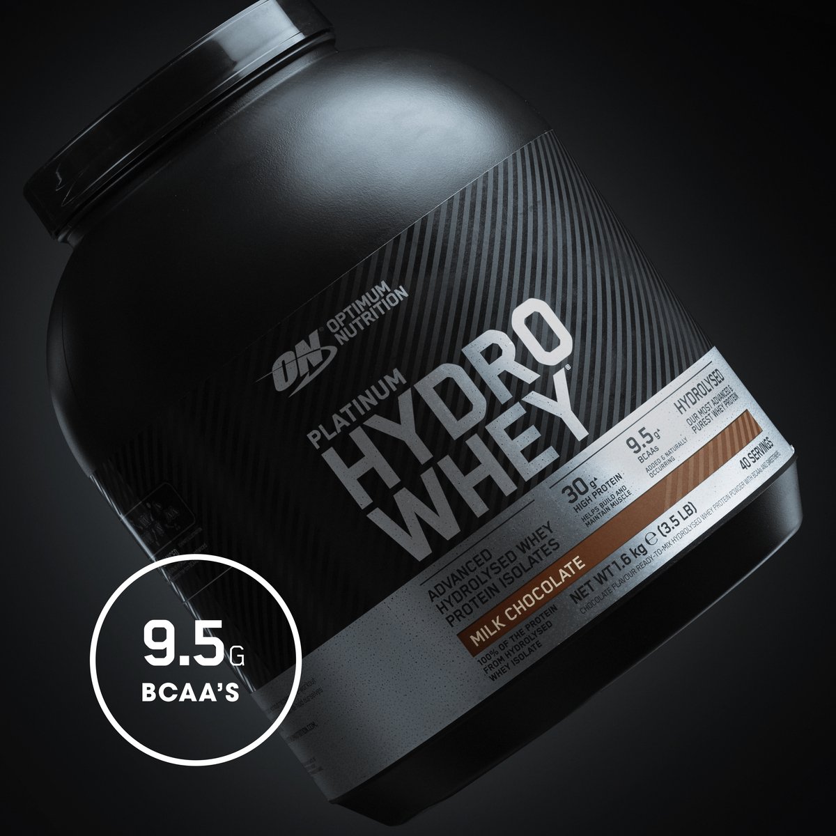 Optimum Nutrition Hydro Whey Proteinpulver – Molkenprotein-Isolat, Vanille, 1,6 Kg (40 Portionen)