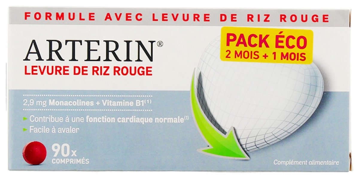 Arterin Rode Rijstgist 90 Tabletten Inclusief 30 Gratis Tabletten