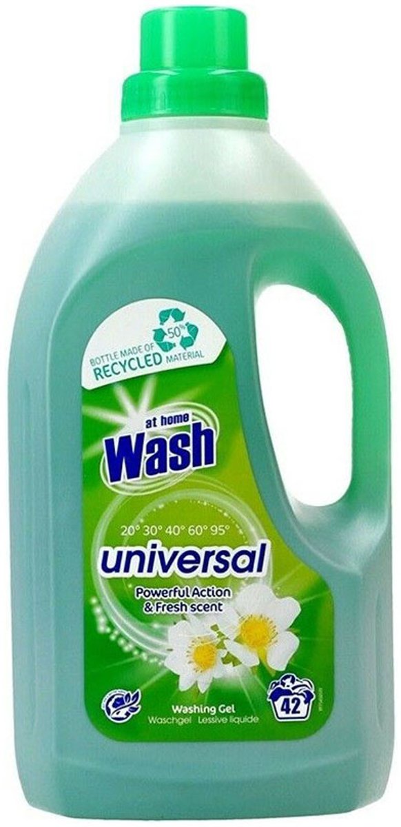 At Home - Wash - Wasmiddel - Alle Was - Frisse Geur - 42 Wasbeurten
