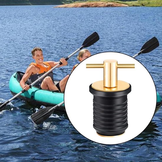 Boat Garboard Drain Plug 1/2 NPT Thread Brass Drain Plugs,Marine Drain Plug Fits External Thread is 0.8 inch,Used for Boat Hull Spare Garboard Drain Plug One Way Safety Plug,Pack of 1