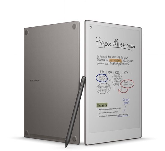 reMarkable Paper Pro met Marker Plus en Bruine Magnetische Hoes