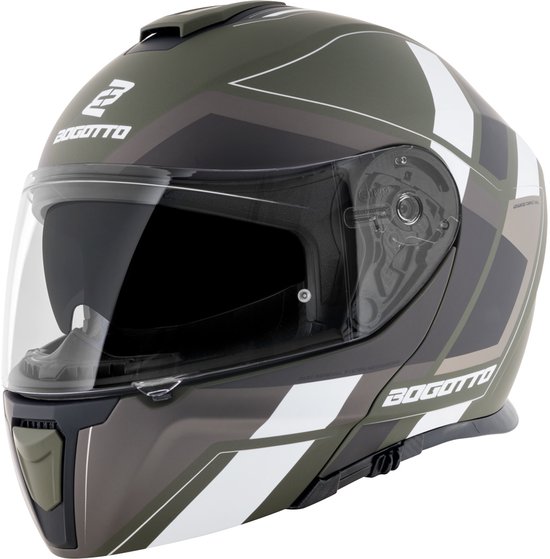 Casque Bogotto FF403 Murata Zwart Vert Wit Système - Taille XS - Casque