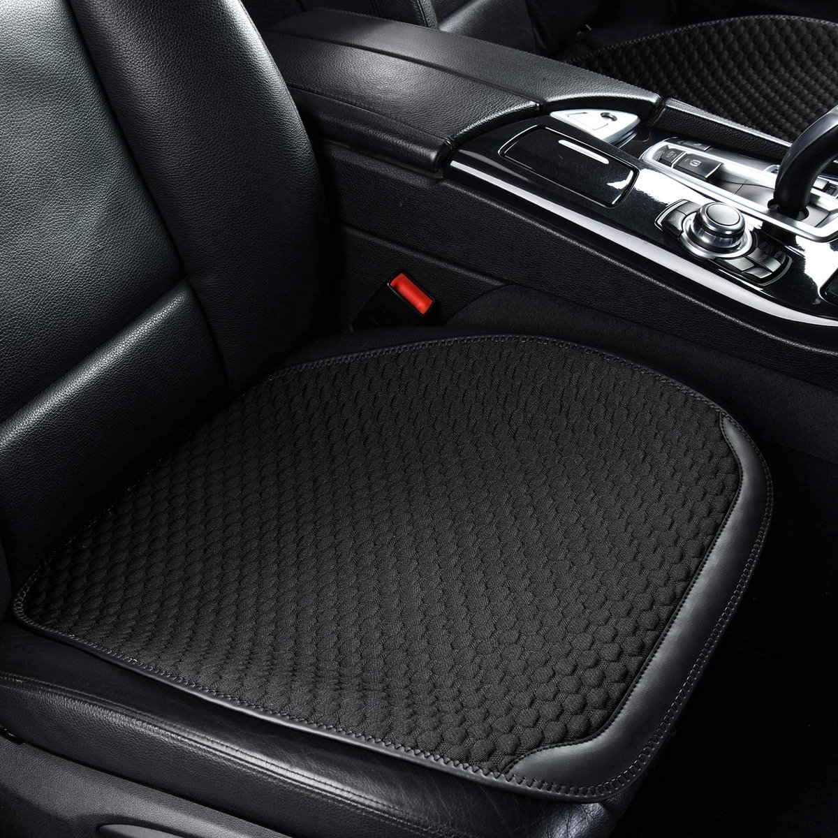 Ibenzoa Ademend Zitkussen Set voor Auto - Universele Pasvorm en Comfort zwart