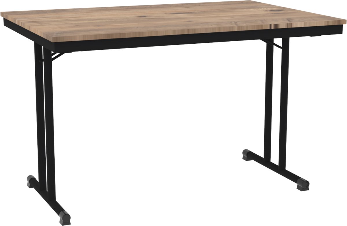 Povag Klaptafel - Inklapbare tafel - Bureautafel - 75x120x80 cm - Atlantisch dennen blad
