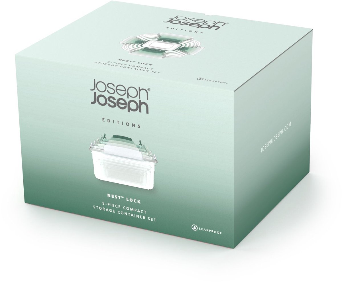Joseph Joseph Nest Lock - Vershouddozen - Makkelijk te Stapelen - 5 stuks - Groen