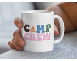 Camp Crew Mok, Retro Camping Beker, Groepsuitje Mok, Outdoor Avontuur Mok, Vrienden Camping Mok, Vuurplaats Thema Mok