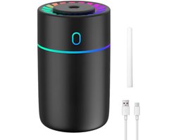 Auto luchtverfrisser met kleurrijke verlichting en USB-aansluiting - 2 standen, automatische uitschakeling - voor auto, kantoor, slaapkamer