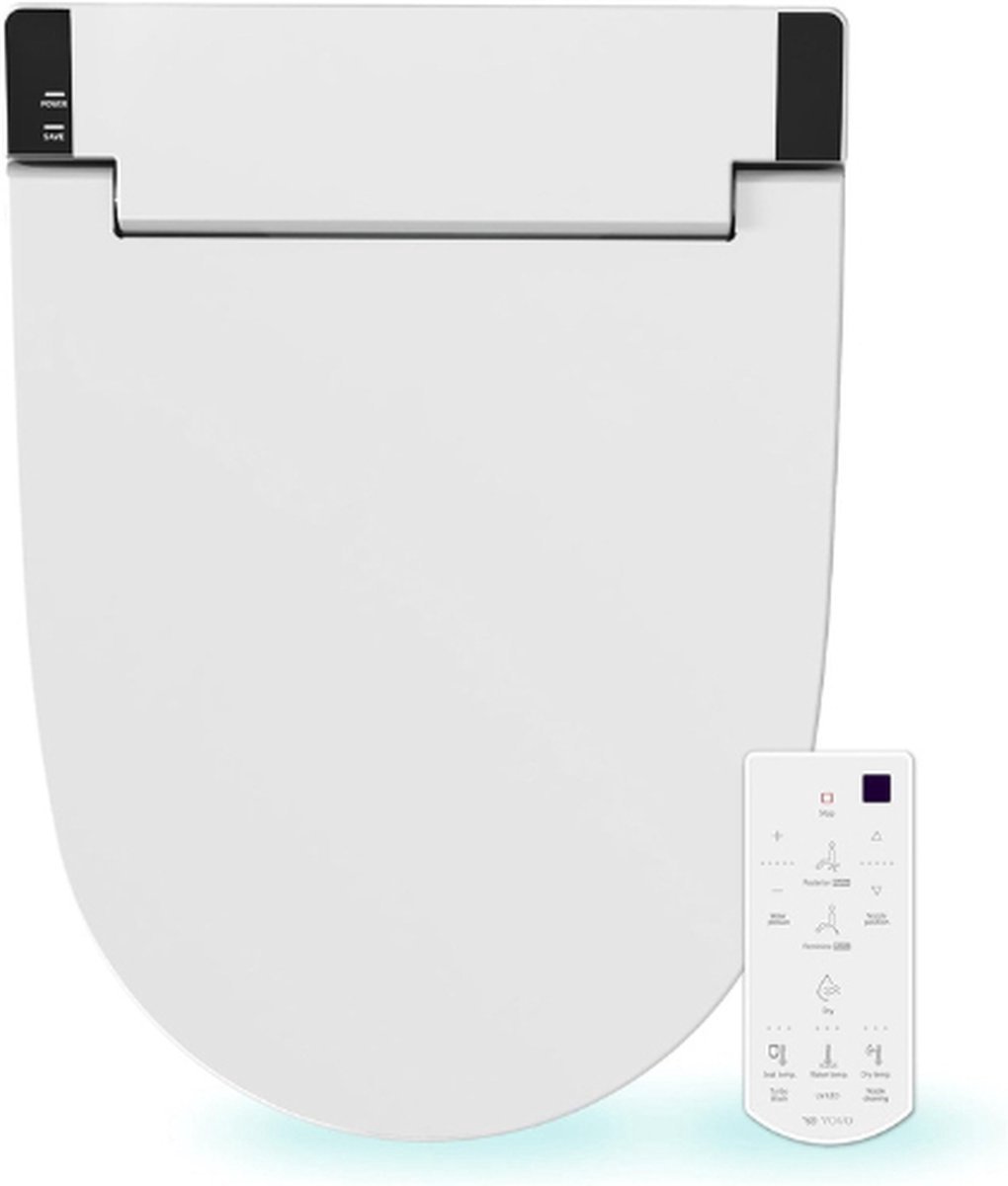 Thuys – Elektronische Bidetzitting – Verwarmde Zitting – Droog En Water – LED - Nachtlampje –Toiletbril uit Eén Stuk – Wit