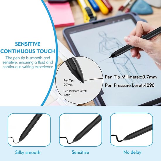 - 15 stuks reservepunten compatibel met Samsung S Pen - Stylus tip kit voor Galaxy Tab S6/S6lite/S7/S7FE/S8/S8+/S8Ultra/S9/S9+/S9Ultra/S9Ultra/S9FE/N10/N20/S21Ultra/S23Ultra — afbeelding 2