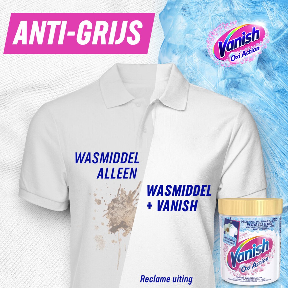 Goedkoopste Vanish Oxi Action - Vlekkenverwijderaar - Wasbooster - Zonder Bleek - Witte Was - 530 Gram
