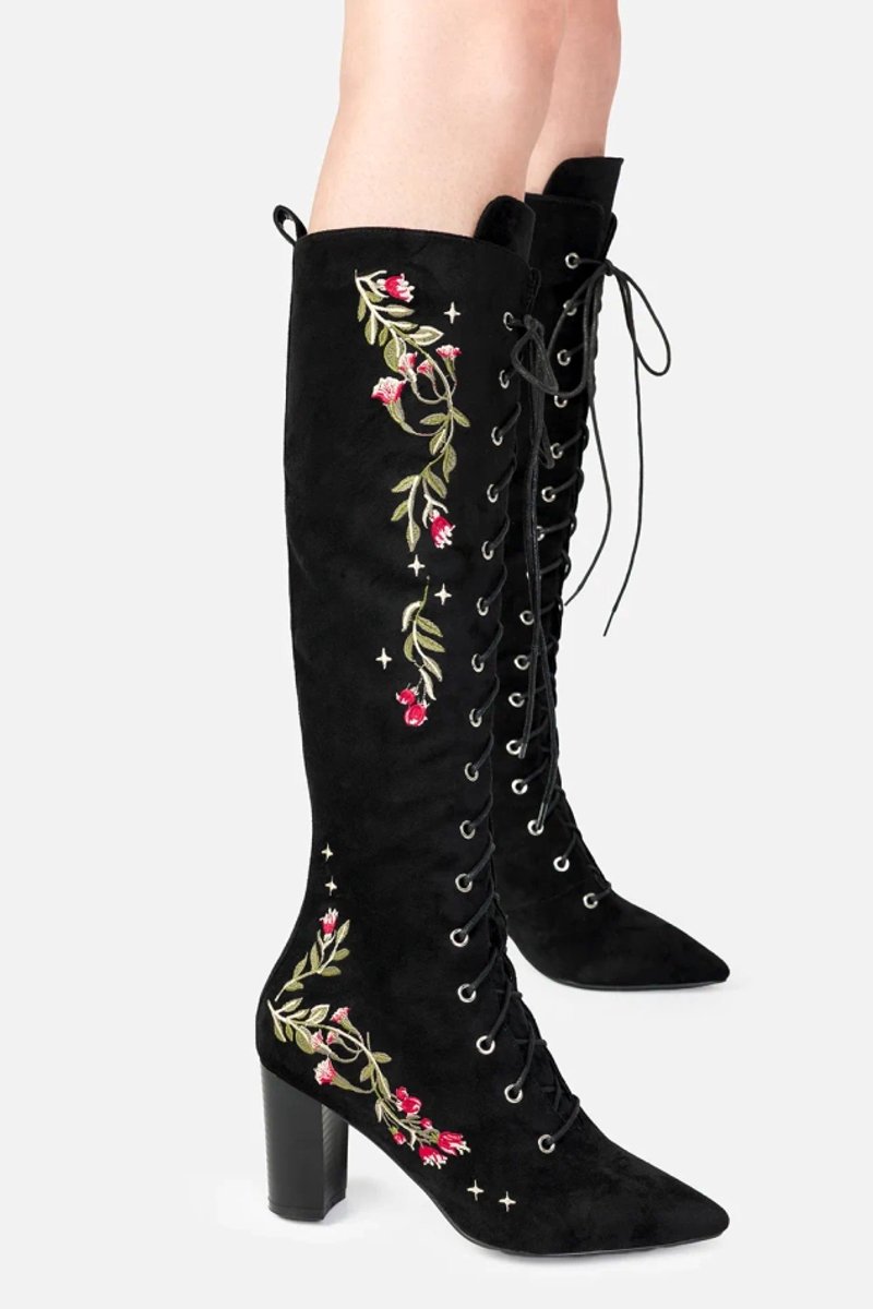 Restyle - Astrantia Kniehoge laarzen - 42 Shoes - Zwart