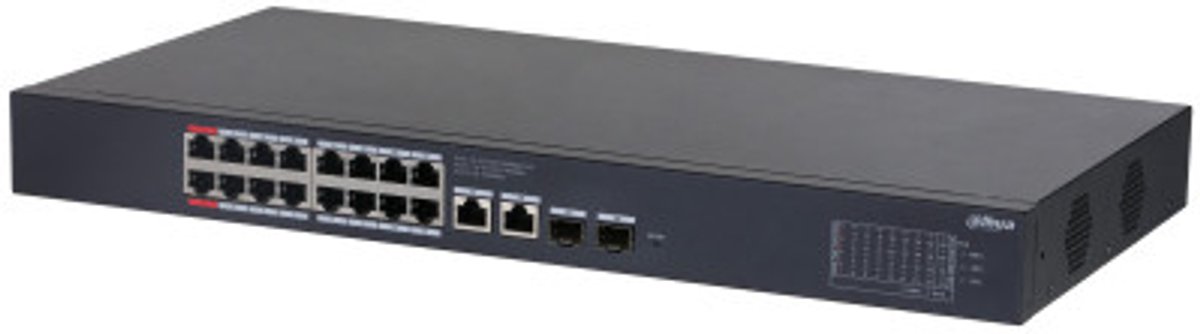 Dahua Technology CS4220-16GT-240 Managed L2 Gigabit Ethernet (10/100/1000) Power over Ethernet (PoE) Zwart
