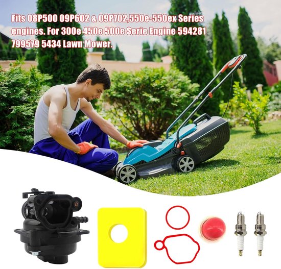 Carburateur - Onderdelen voor grasmaaiers - Geschikt voor 799583, 593261, MTD, MURRAY, M20300, 500E 140CC-serie motoren - Motoronderdelen - Geschikt voor gazons, buitentuinen - Zwart — afbeelding 5