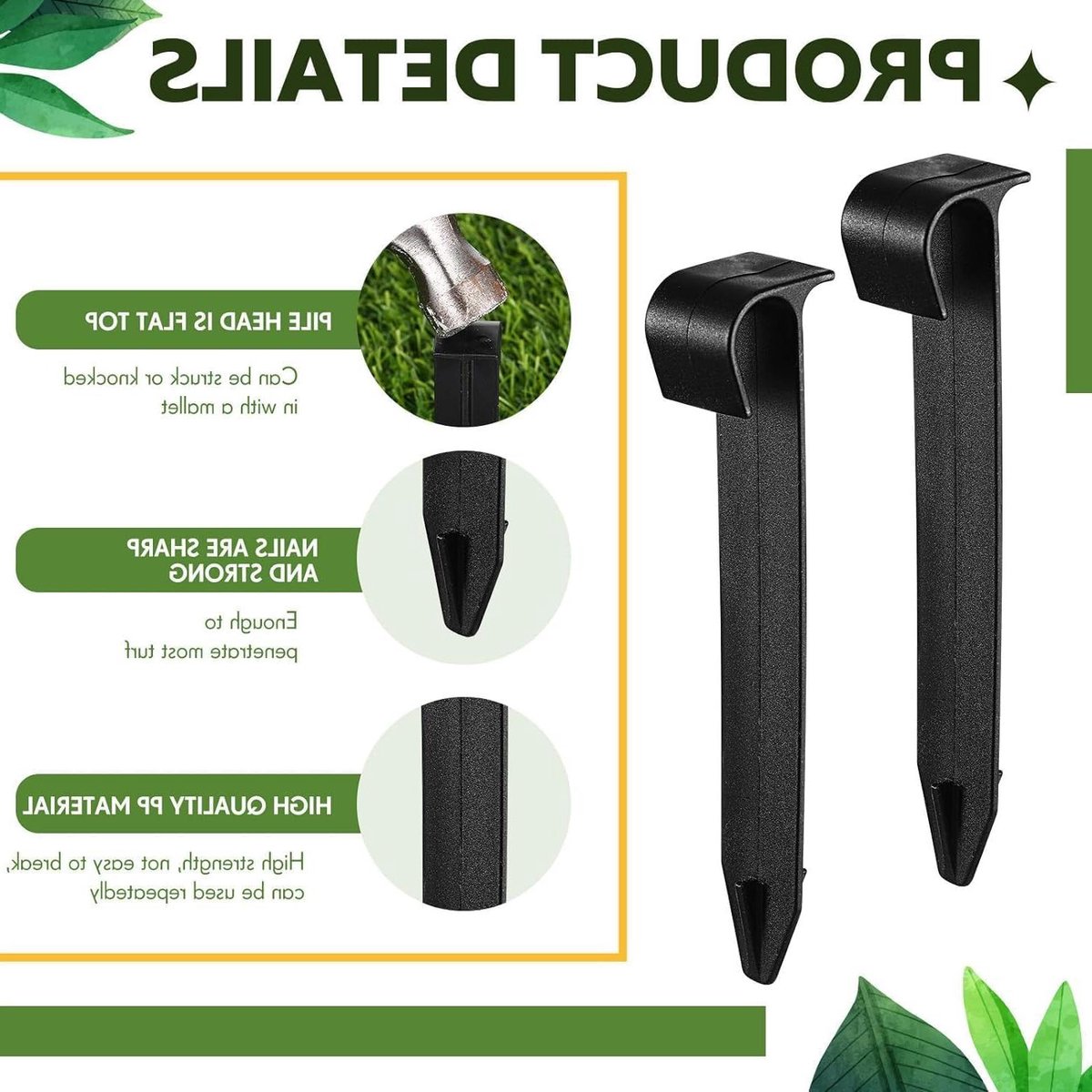 Allecto Premium - Tuinslang Anker Bodem Grondpen Bevestigingsanker Voor Tuinslangen - Set Van 60 Stuks