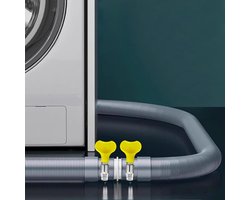 Afvoerslang voor wasmachine - Universele afvoerslang - Verlengslang voor afvoerslang - Verdikt en dik - Volautomatische ventilatorslang - 1 m universele verlengslang voor afvoerslang - met aansluitklem en adapter