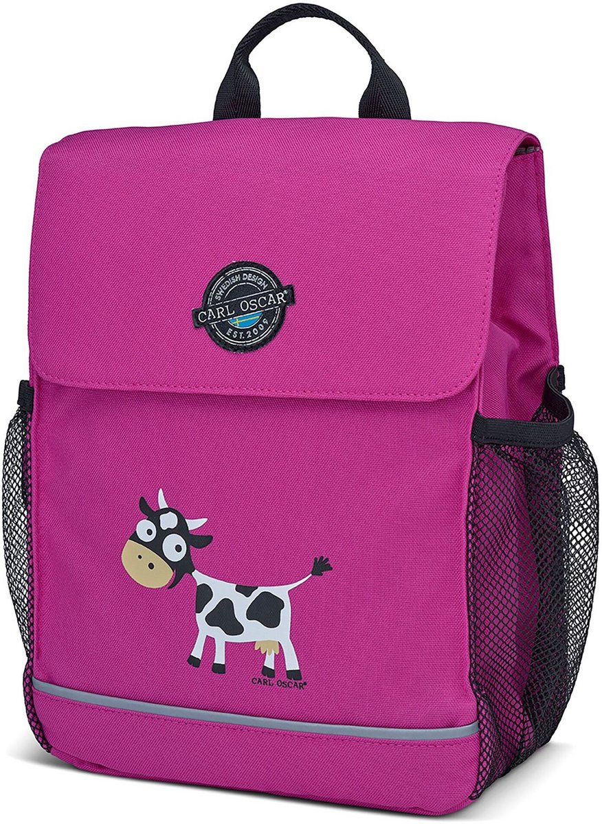 Carl Oscar Pack n’ Snack rugzak - 30x21x12 cm (8 L) - polyester - rose / koe