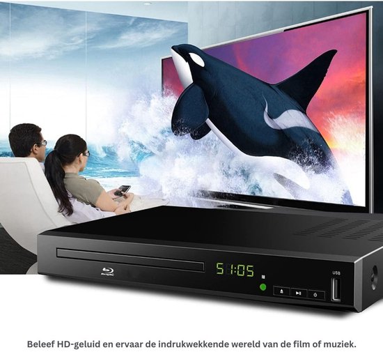 DailySupplies® DVD Speler met HDMI - Blu Ray Spelers - Externe DVVD Speler - Zwart van DailySupplies® — afbeelding 5