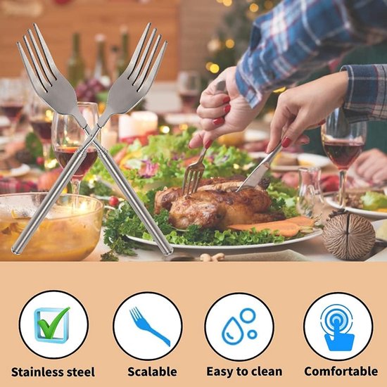 Haide®-Telescopische U-Vormige Bbq Vork Barbecue R... - Vicedeal