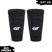 GT Sleeve Shin Pads Senior – 12cm x 7cm - ingebouwd - 12+ jaar - Ingebouwde Scheenbeschermers - Ultralichte Trainingsaccessoire voor Voetbal – Comfort & Bewegingsvrijheid – Unisex – Zwart