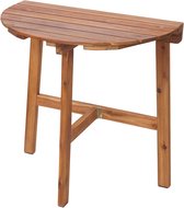 Klaptafel MCW-L19, tuintafel/balkontafel, voor binnen en buiten, inklapbaar, acaciahout, MVG-gecertificeerd, 71 x 70 x 34 cm