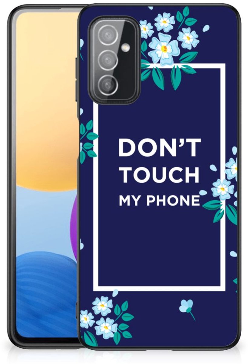 Samsung Galaxy M52 Telefoon Hoesje Flowers Blue DTMP